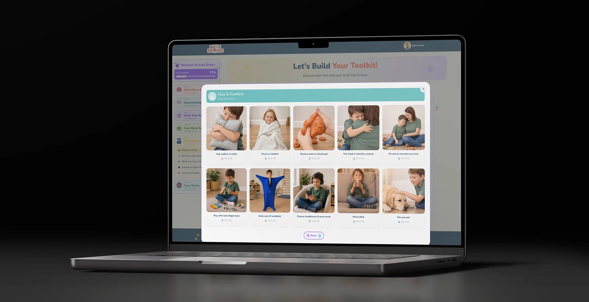 Busy Brains interactive learning platform
