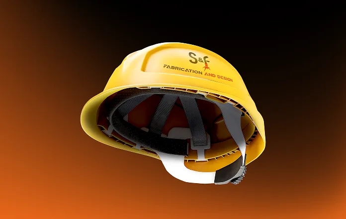 S&F Fabrication branded hard hat