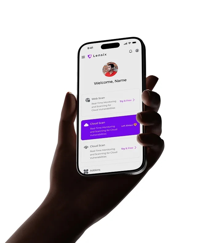Lensix mobile app welcome and scan summary screen