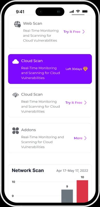 Lensix mobile web scan status screen