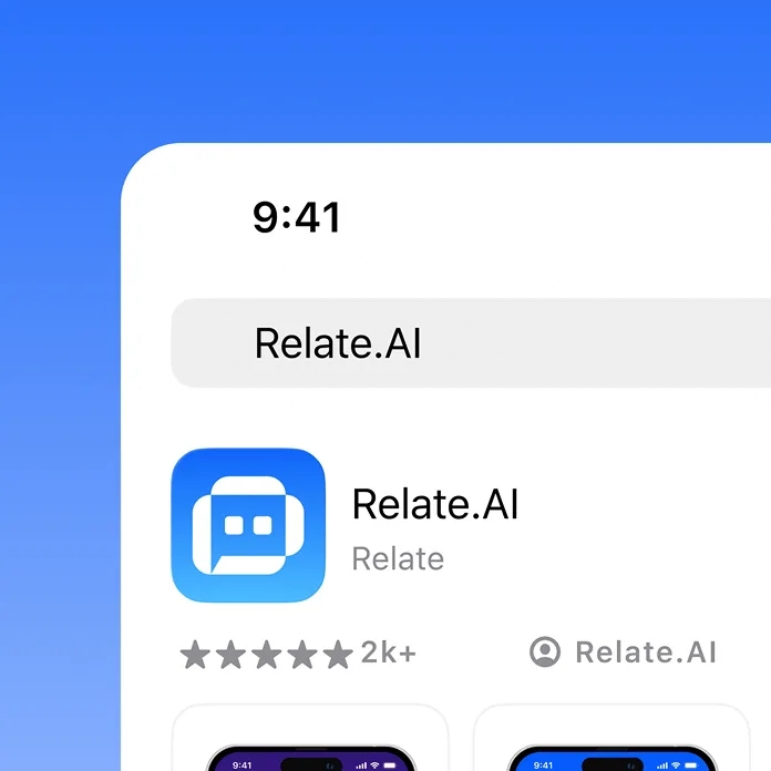 Relate AI mobile app held in hand