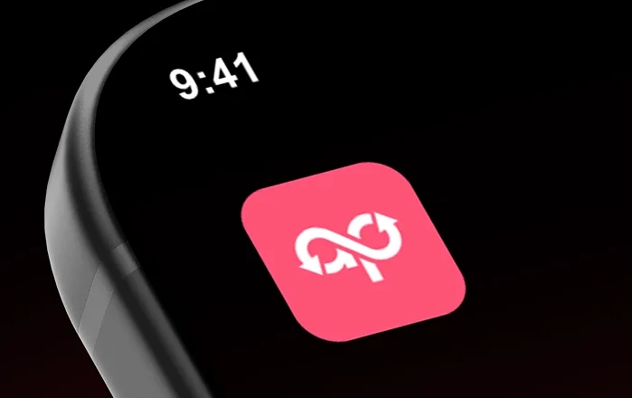 SwapShop app icon on a smartwatch