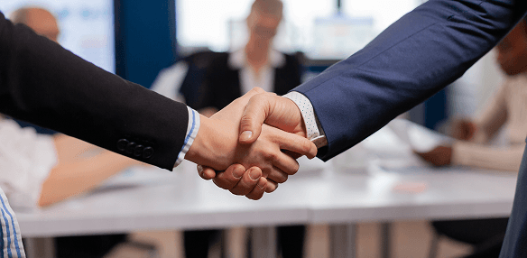 Partners handshake